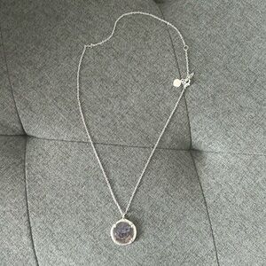 Small Botanical Necklace Pressed Flower Forget Me Nots Catherine Weitzman